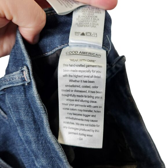 Good‎ American Women's Good Legs Crop Jeans  Size 25 0 Blue Denim - Picture 6 of 13